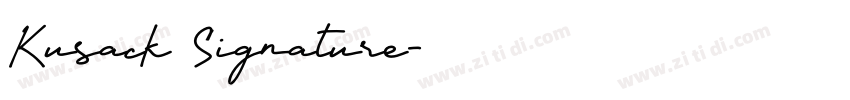 Kusack Signature字体转换